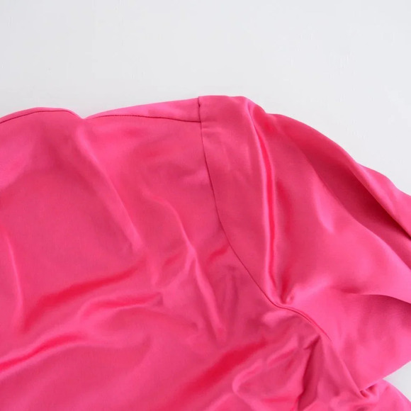 SER.O.YA Mel  Top Hot Pink Button Up Front Open Back Blouse S NWT - Picture 10 of 13